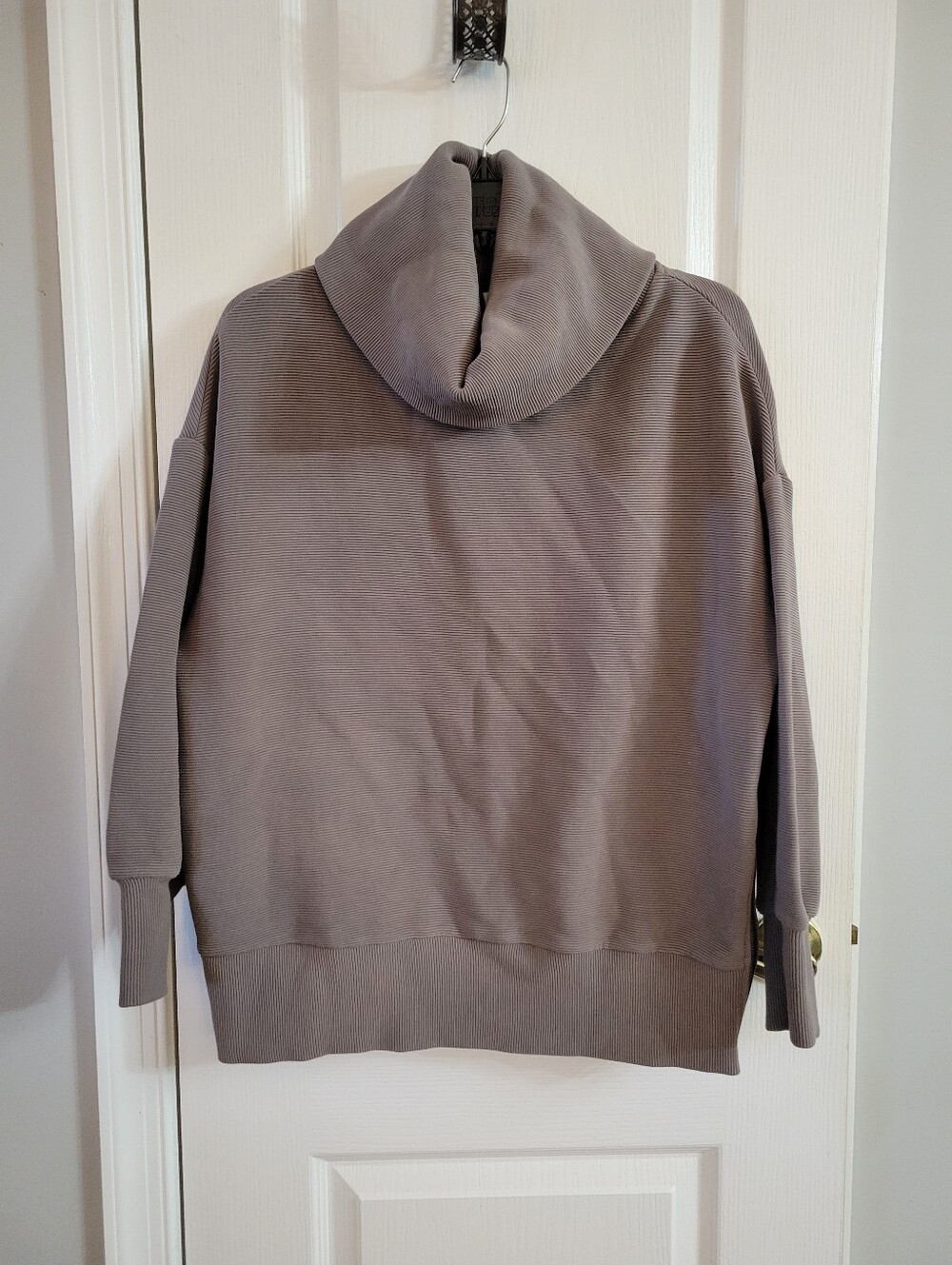 Varley Milton Ottoman Ribbed Cowl Neck Pullover Sweatshirt Size Small